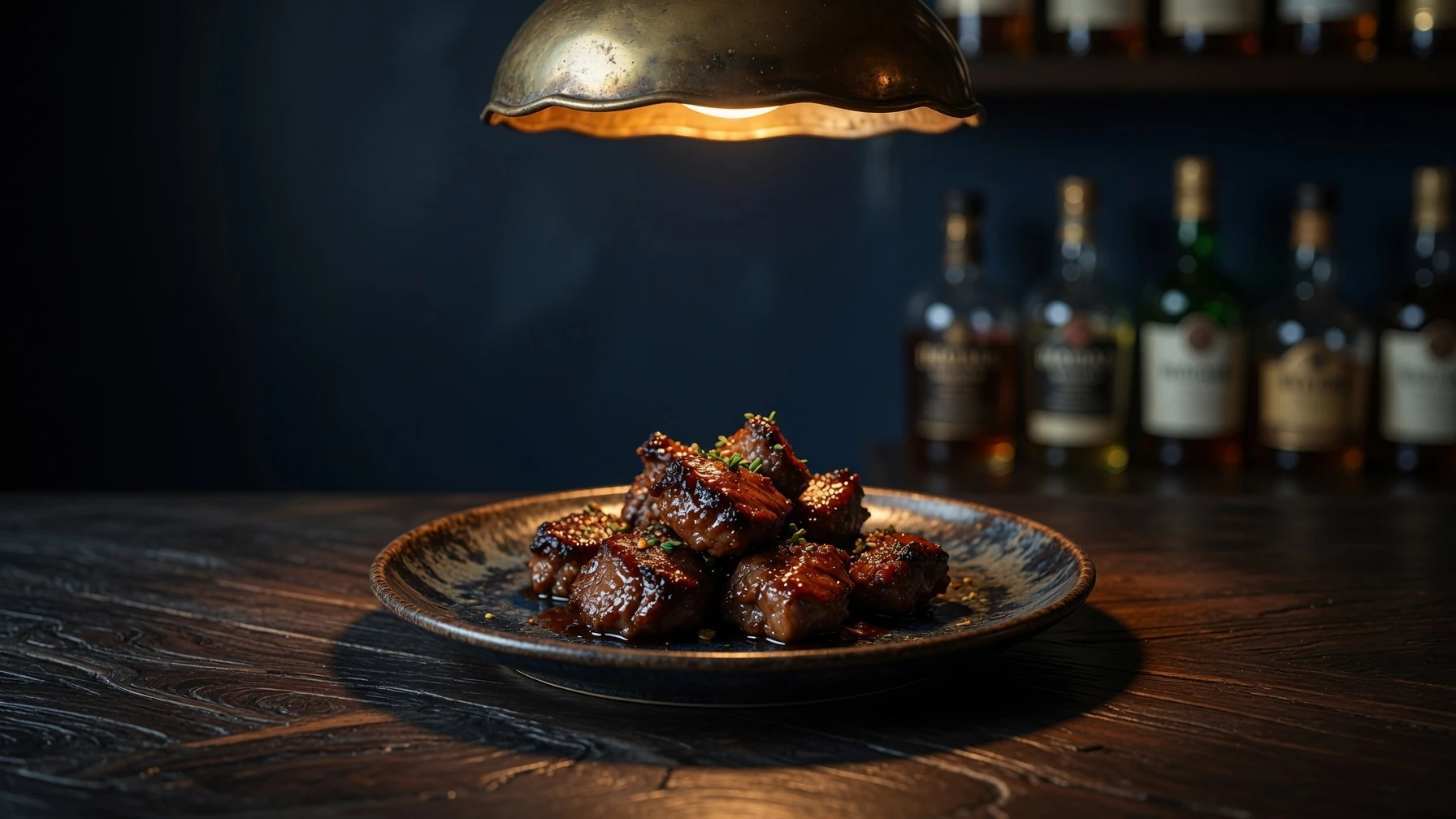 One plate, charred and still steaming, whatever the kitchen had left